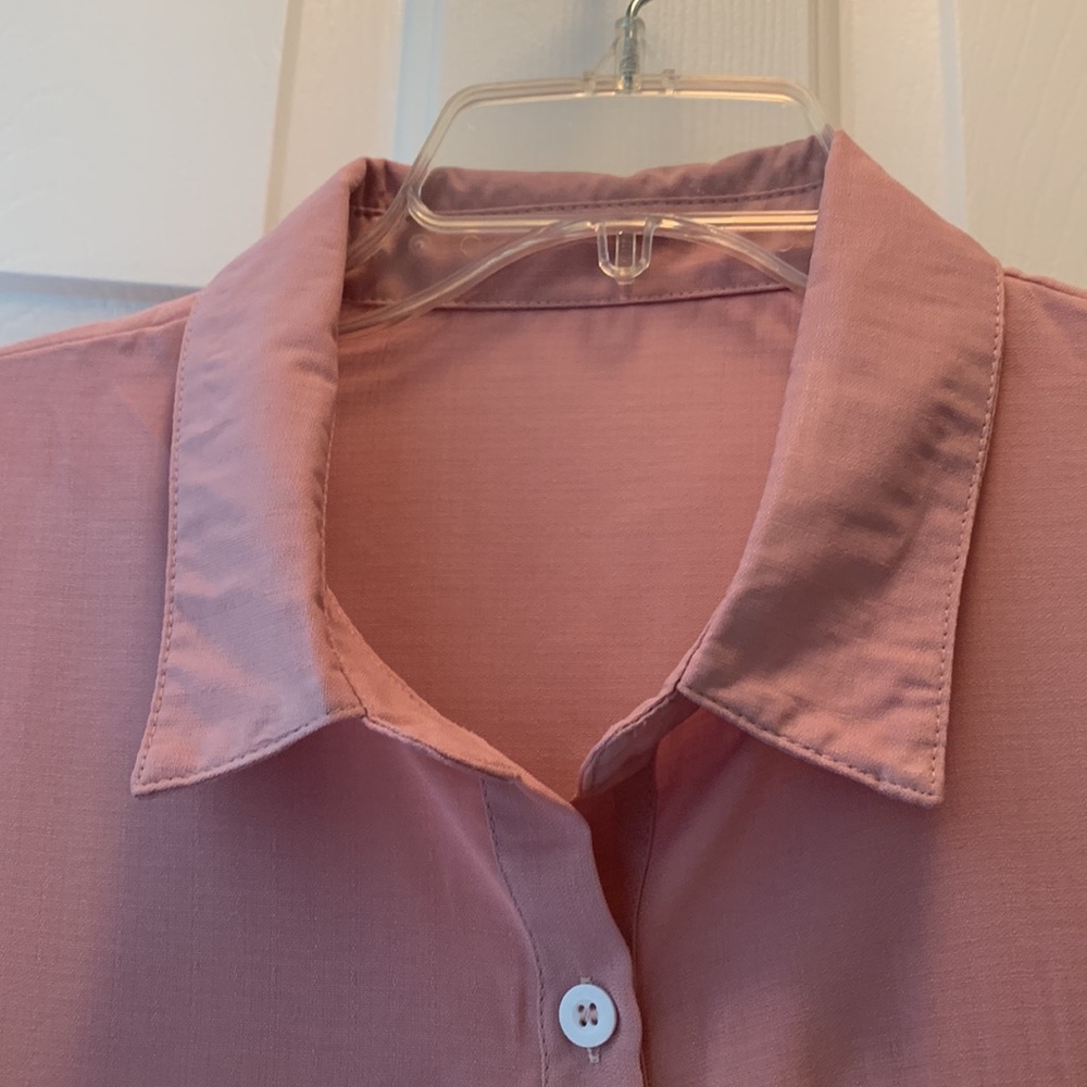 Emery Rose, dusty, rose, large, short sleeve blouse - Picture 2 of 8